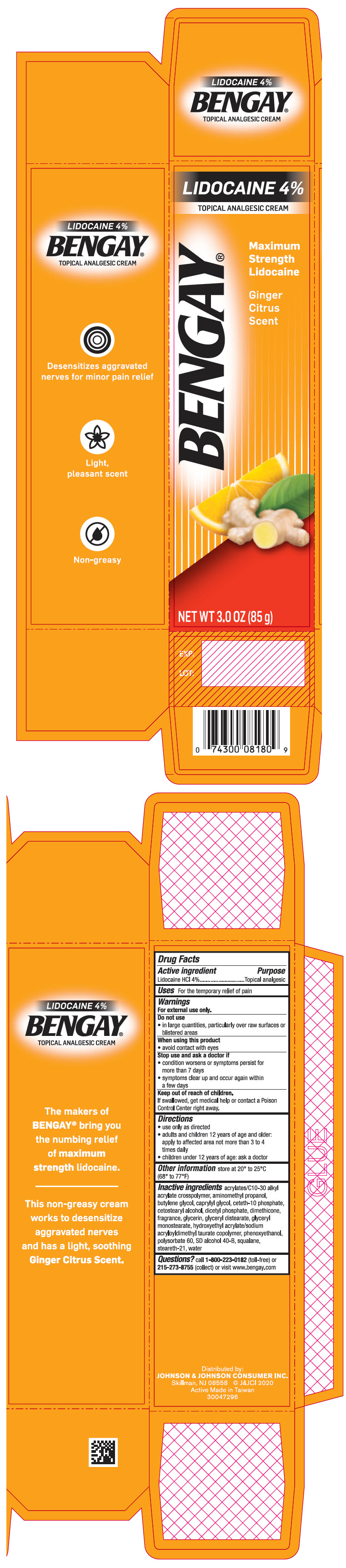 Bengay Ginger Citrus